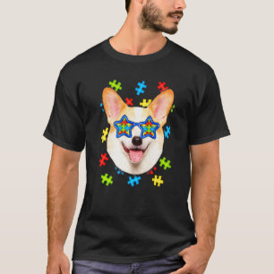 Süße Corgi-Autismus-Puzzle-Sonnenbrille Welpen Bes T-Shirt