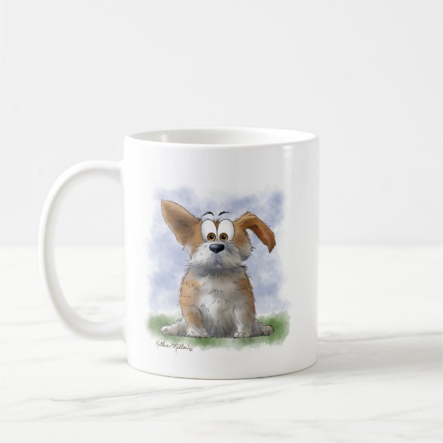 Süße Corgi-Cartoon Kaffeetasse (Links)
