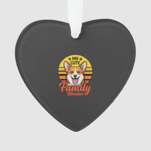 Süße Corgi-Familienmitglied-Hundefreund Ornament