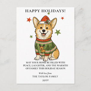 Süße Corgi hässlicher Rentier Pullover Weihnachten