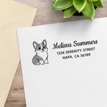 Süße Corgi-Hund-Rücksendeadresse