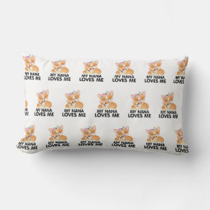 Süße Corgi Hunde - Meine Nana liebt mich Lendenkissen