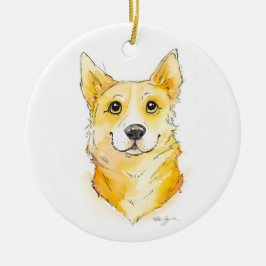 Süsse Corgi Keramik Ornament