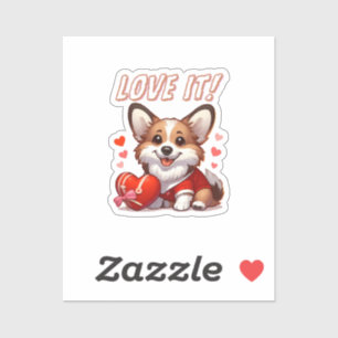 Süße Corgi Liebe Aufkleber