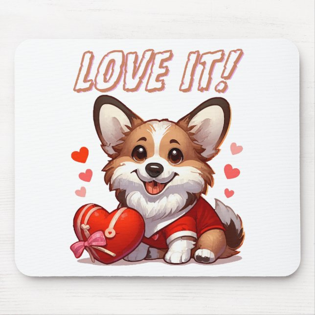 Süße Corgi Liebe Mousepad (Vorne)