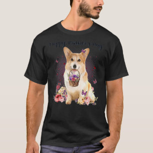 Süße Corgi-Mutter-Blume Frohen Muttertag Liebe Hun T-Shirt