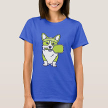 Süße Corgi-Pickleball-Spieler-Illustration-- Lusti