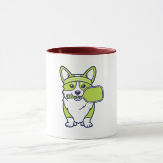 Süße Corgi-Pickleball-Spieler-Illustration-- Lusti Tasse