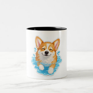 Süße Corgi-Tasse, Zweifarbige Tasse