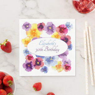 Süße Cottagecore-Gartenparty Boho Blumen Geburtsta Serviette