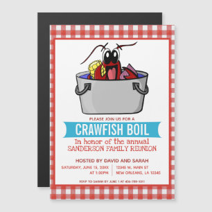 Süße Crawfish-Kochparty-Meeresfrüchte-Party-Famili Magneteinladung