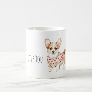 Süße Cream Hundefreund Liebe dich Kaffeetasse