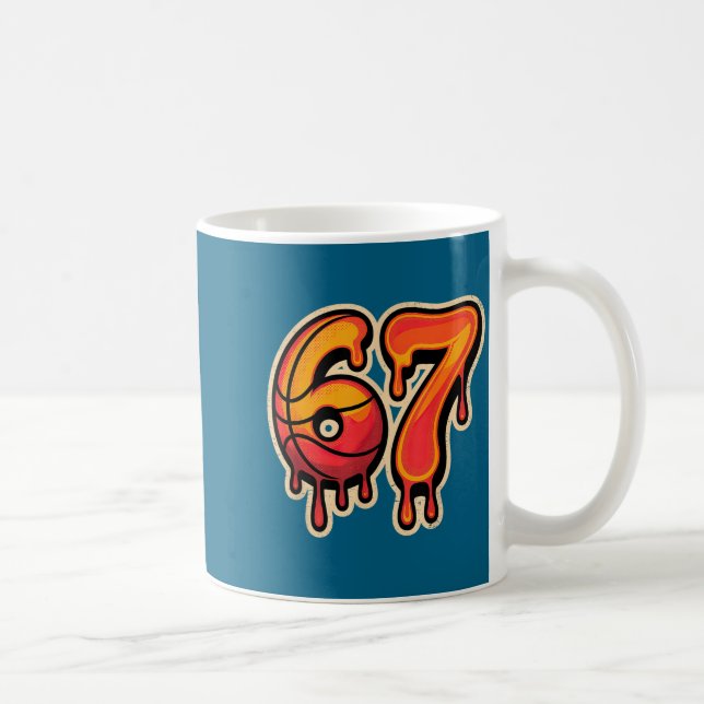 Süße Creme Six Drip Basketball Eis 67 Sieben Kaffeetasse (Rechts)