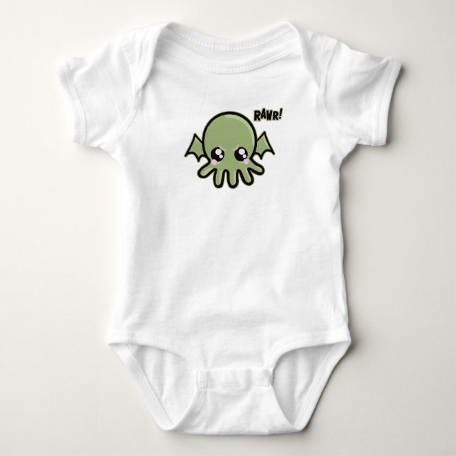 Süsse Cthulhu Baby Bodysuit Baby Strampler (Vorderseite)
