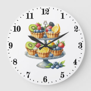 Süße Cupcake-Liebhaber Küche Bäckerei Große Wanduhr