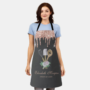 Süße Cupcake Rose Gold Tropfen Bäckerei Schürze