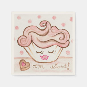Süße Cupcake-Servietten Serviette