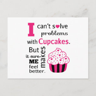 Süße Cupcake-Zitate, Glück Postkarte