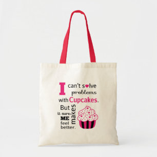 Süße Cupcake-Zitate, Glück Tragetasche