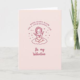 Süße Cupid Valentinstag-Herzkarte Karte