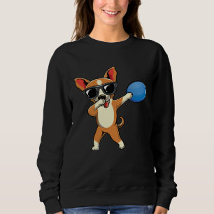 Süße Dabbing Chihuahua Hund Dab Jungen Frisbee Dis Sweatshirt