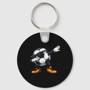 Süße Dabbing-Singles-Fußball-Soccer-Byll-Cartoon Schlüsselanhänger