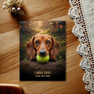 Süße Dachshund-Ich-vermisse-dich-Postkarte Postkarte