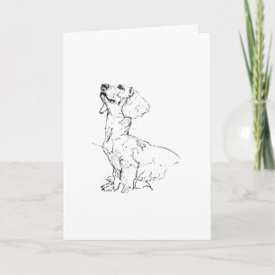 Süße Dachshund-Zeichnung, Hunde-Eltern Karte