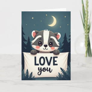 Süße Dachskarte Ich Liebe Dich Karte