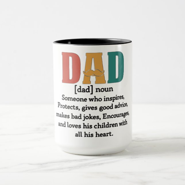 Süße Dad-Definition Tasse (Zentrum)