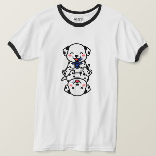 Süße Dalmatiner-Welpen Blaubeer-Spaß T-Shirt