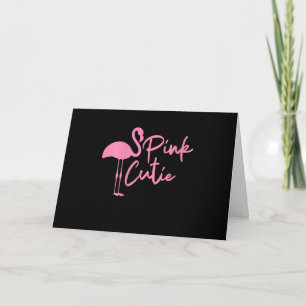 Süße Damen Rosa Flamingo Rosa Süß Flamingo Karte