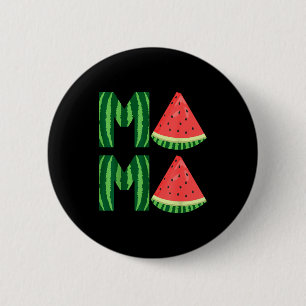 Süße Damen-Wassermelonen-Mama vintage Sommerfrucht Button