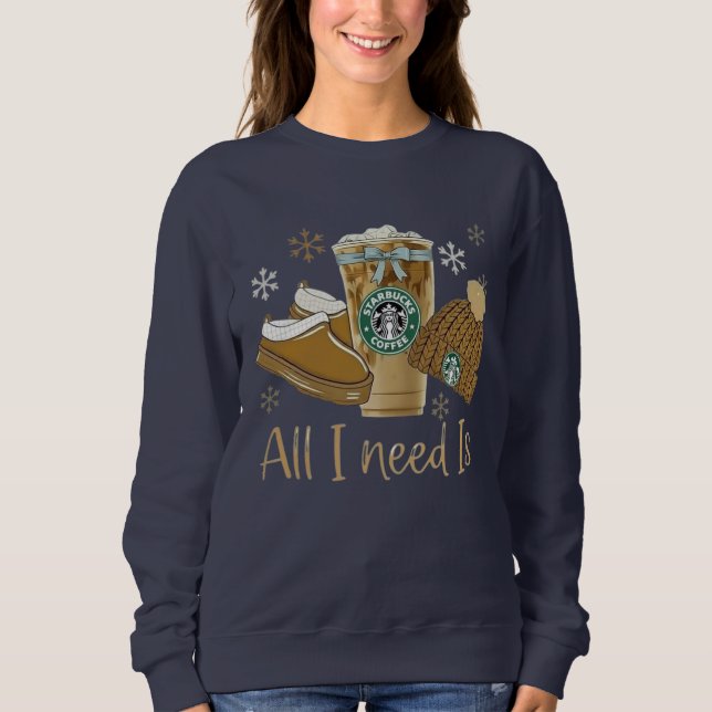 Süße Damen-Winter-Sweatshirt Sweatshirt (Vorderseite)