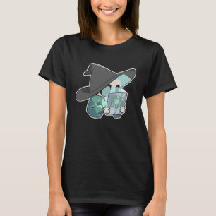 Süße dämonische Tablet-Hexen-Grusel-Typ T-Shirt