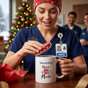 Süße Dankbarkeit Krankenschwester Rosa Typografie Jumbo-Tasse
