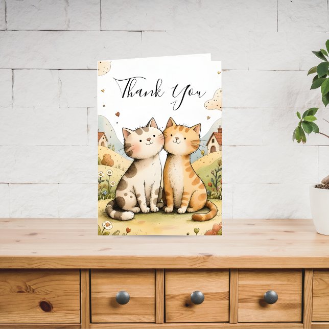 Süße Danke-Katze Feiertagskarte (Von Creator hochgeladen)