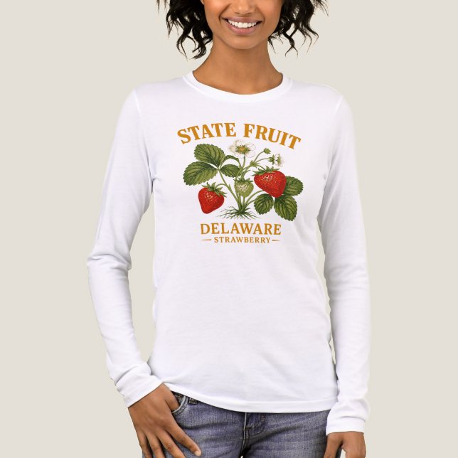 Süße Delaware-Erdbeere Botanisch Tri-Blend Shirt (Vorderseite)