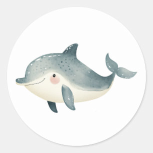 Süße Delfin-Aufkleber Runder Aufkleber