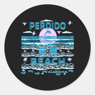 Süße Delfinliebhaber-Familie Perdido Beach Al Fami Runder Aufkleber