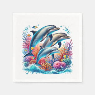 Süße Delfinliebhaber-Party Serviette