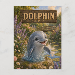 Süße Delphin-Baby-Geschichtenbuch-Nursery-Tier Postkarte