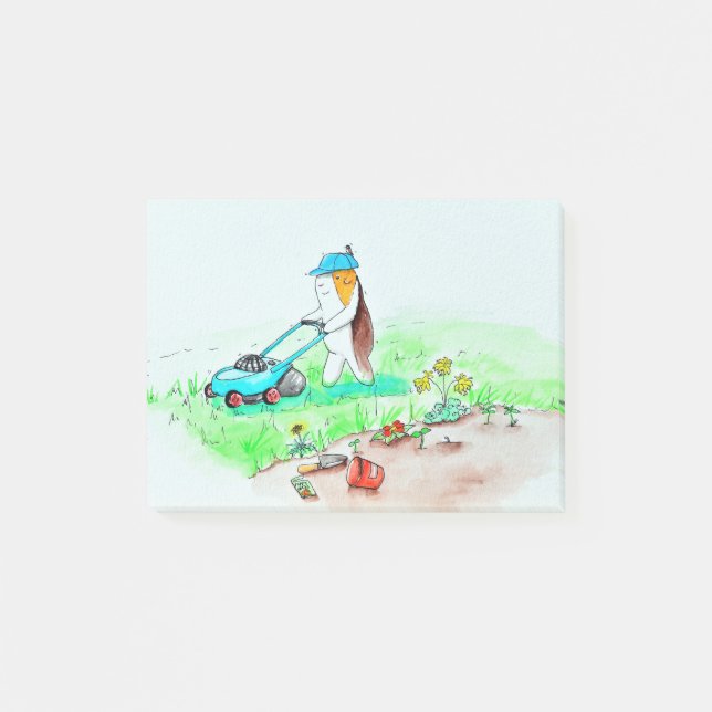 Süsse der Guinea Gießen des Gartenmalers Post-it Klebezettel (Vorderseite)