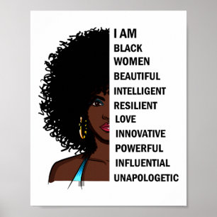 Süße Designs zum Black History Month mit schwarzer Poster