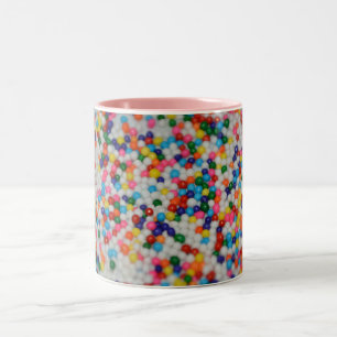 Süße Dessert Regenbogen Muster Torte Cupcake Kunst Zweifarbige Tasse