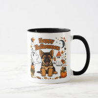 Süße Deutsche Schäferhund Halloween-Tasse