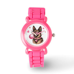 Süße Deutsche Schäferhund-Kinderuhr Armbanduhr
