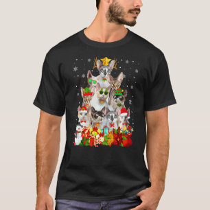 Süße Devon Rex Katze Weihnachtsbaum Schmuck Katze T-Shirt