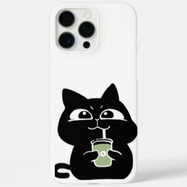 Süße dicke schwarze Katze iPhone 16 Pro Max Hülle