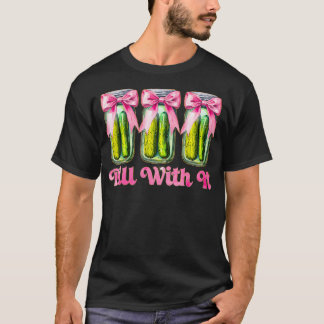Süße Dill-mit-ihr-Flirt-Bogen-Dosen-Gurke T-Shirt